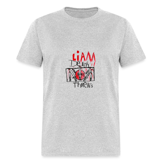 Liam's Death Threats T-Shirt - heather gray