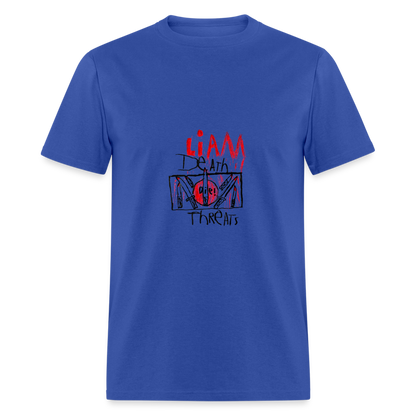 Liam's Death Threats T-Shirt - royal blue