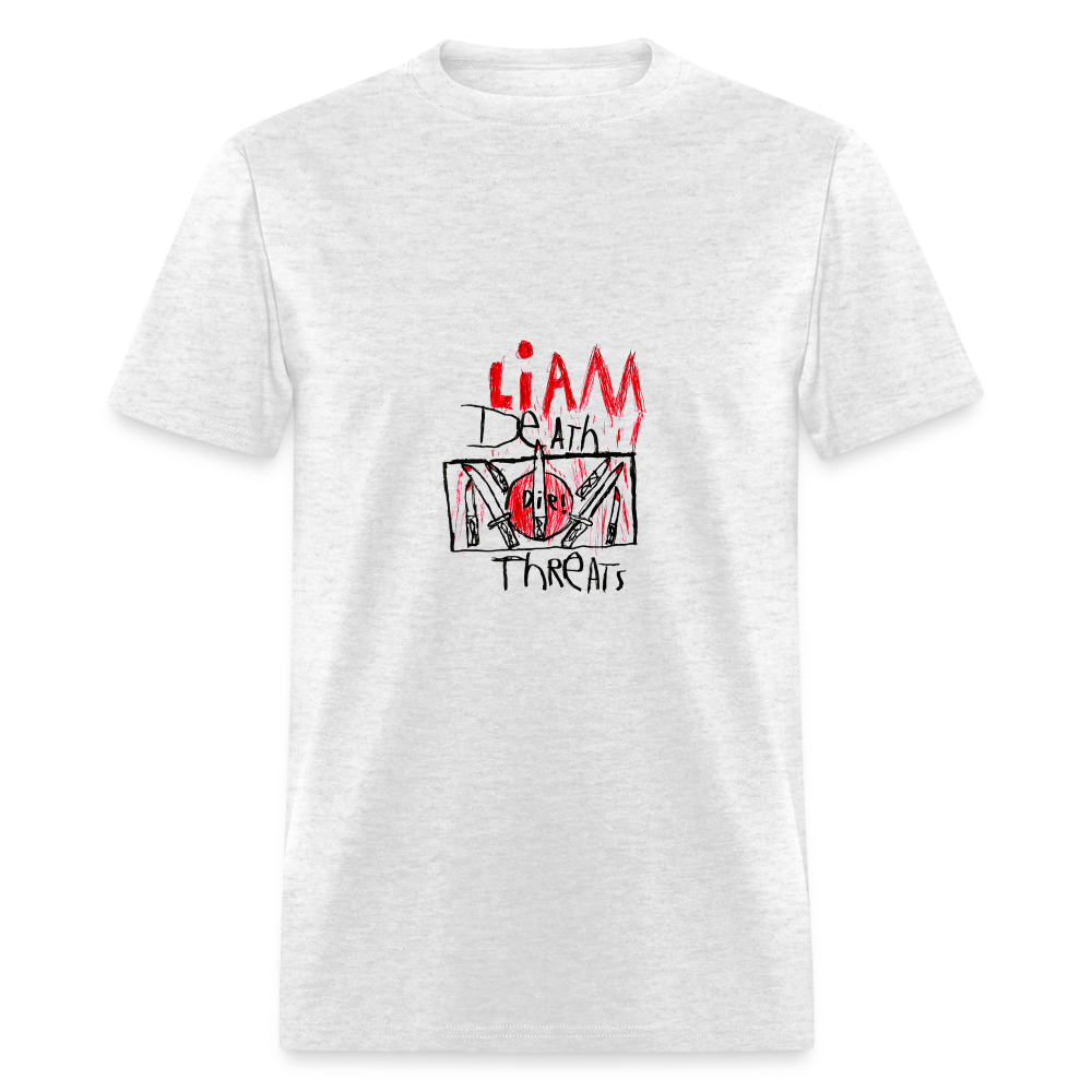 Liam's Death Threats T-Shirt - light heather gray