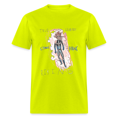 Ian's True Legends Rising T-Shirt - safety green