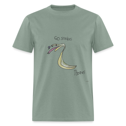 Thomas' Go Snakes T-Shirt - sage