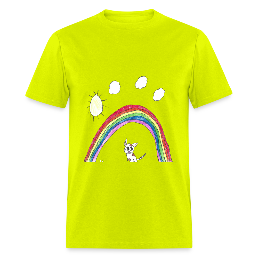 Rowan's Rainbow T-Shirt - safety green