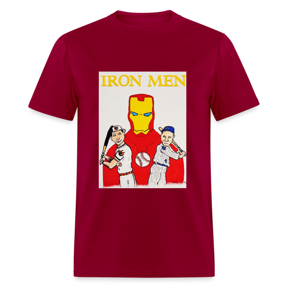 Elijah's Iron Men T-Shirt - dark red