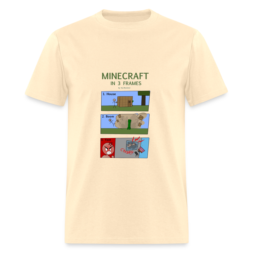 Vee's Minecraft in 3 Frames T-Shirt - natural