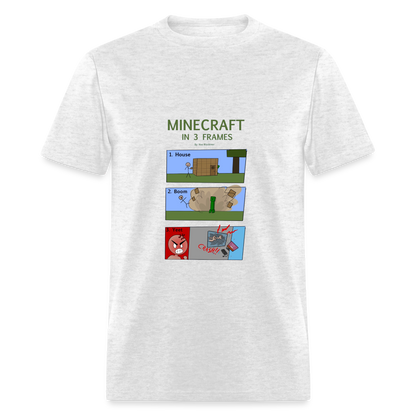 Vee's Minecraft in 3 Frames T-Shirt - light heather gray
