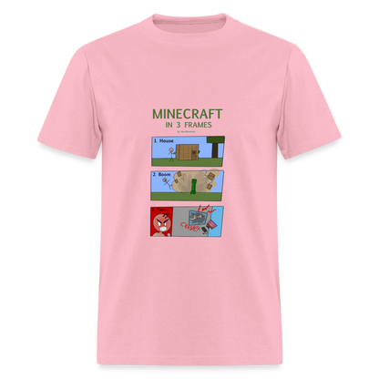 Vee's Minecraft in 3 Frames T-Shirt - pink