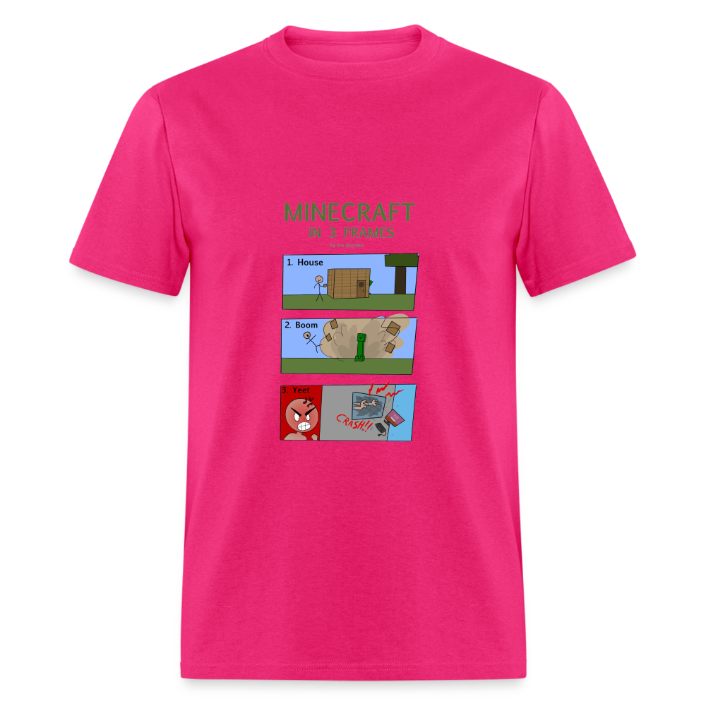 Vee's Minecraft in 3 Frames T-Shirt - fuchsia