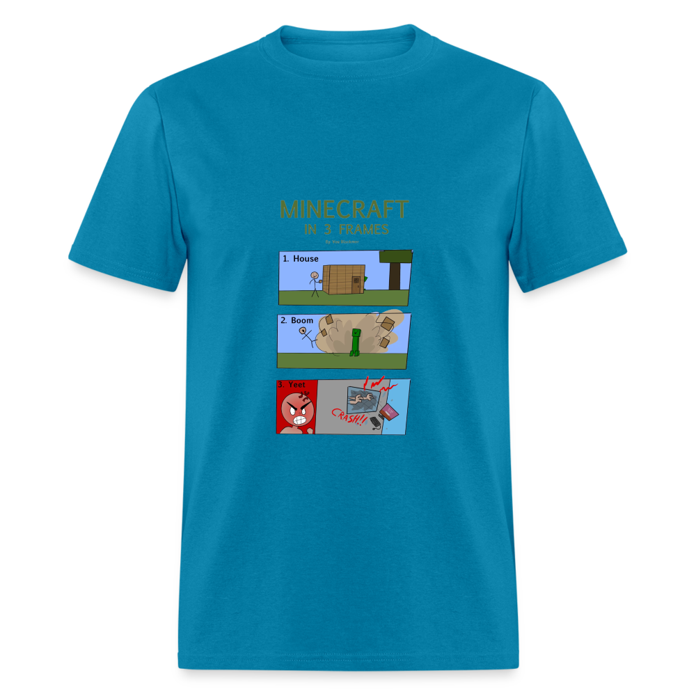 Vee's Minecraft in 3 Frames T-Shirt - turquoise
