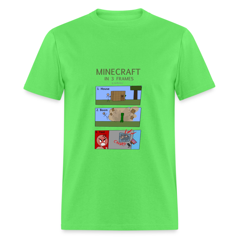 Vee's Minecraft in 3 Frames T-Shirt - kiwi