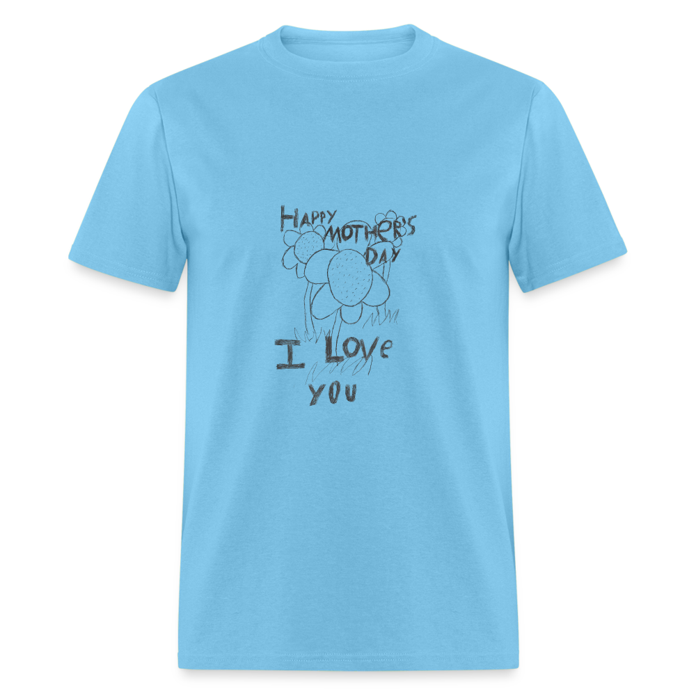 Greyson's Happy Mother's Day T-Shirt - aquatic blue