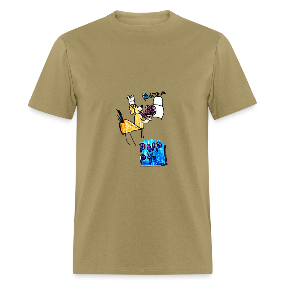 Evelyn's Pizza Puppy T-Shirt - khaki