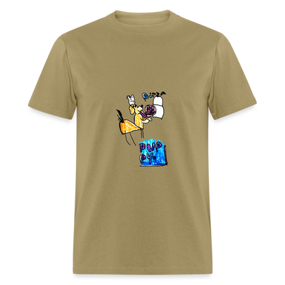 Evelyn's Pizza Puppy T-Shirt - khaki