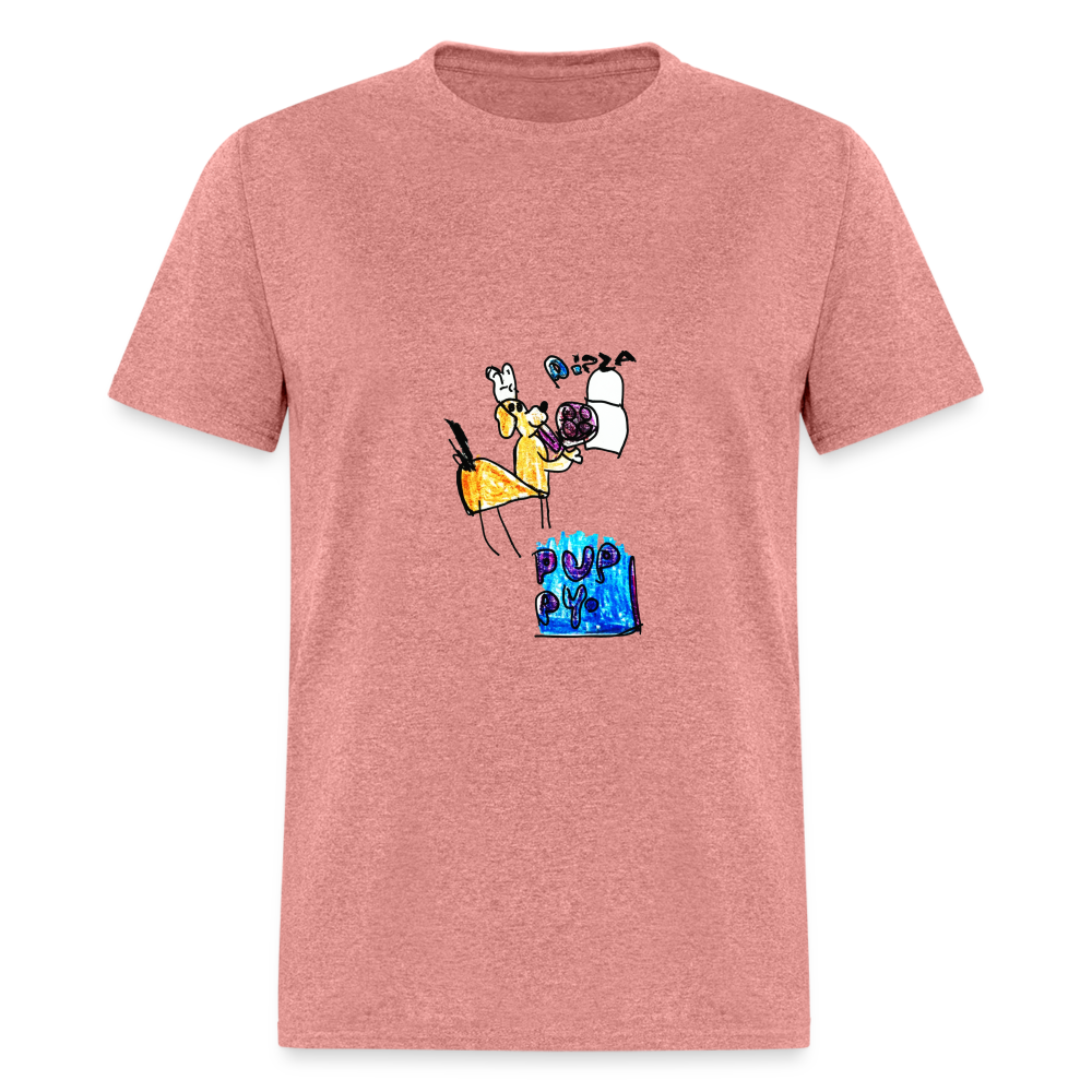 Evelyn's Pizza Puppy T-Shirt - heather mauve