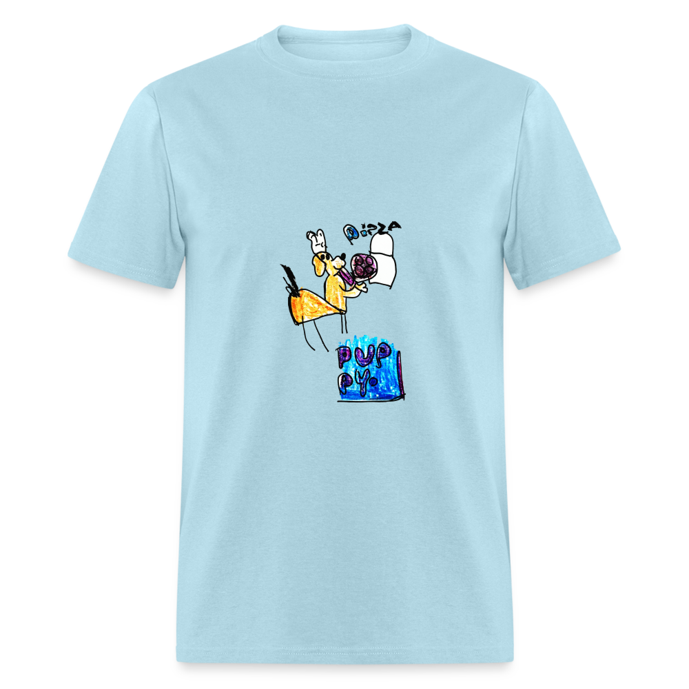 Evelyn's Pizza Puppy T-Shirt - powder blue