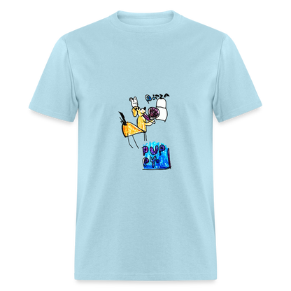 Evelyn's Pizza Puppy T-Shirt - powder blue