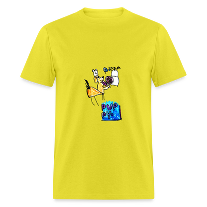 Evelyn's Pizza Puppy T-Shirt - yellow