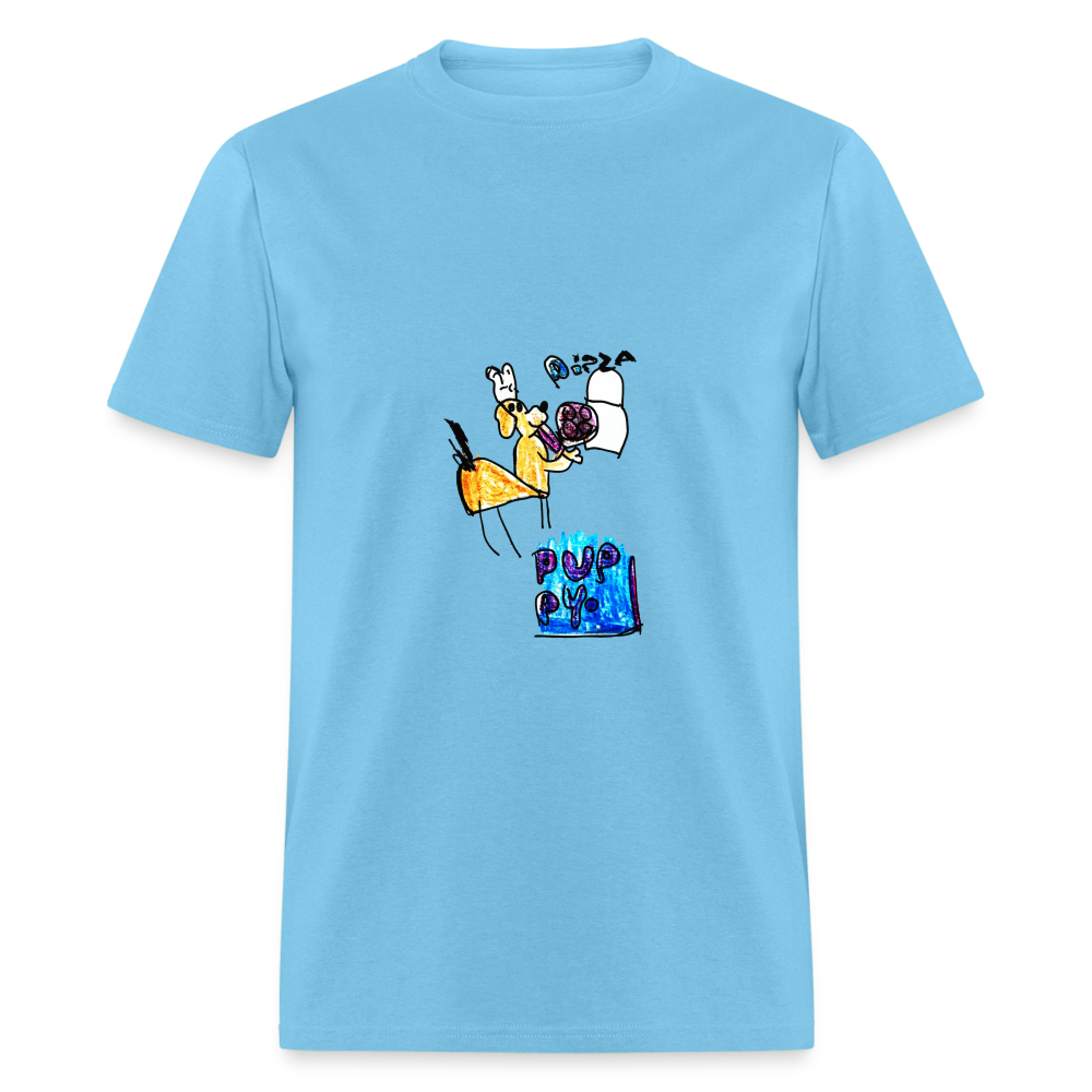Evelyn's Pizza Puppy T-Shirt - aquatic blue
