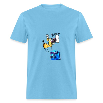 Evelyn's Pizza Puppy T-Shirt - aquatic blue