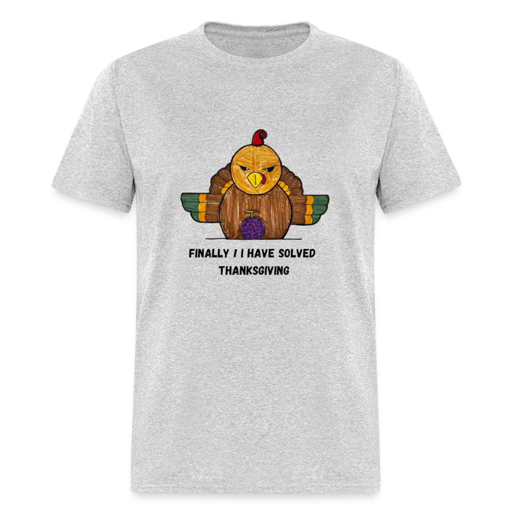 William's Thanksgiving Solved T-Shirt - heather gray