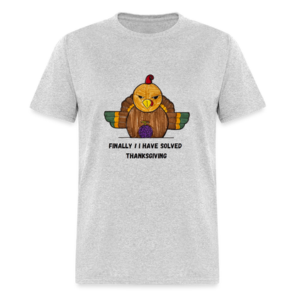 William's Thanksgiving Solved T-Shirt - heather gray