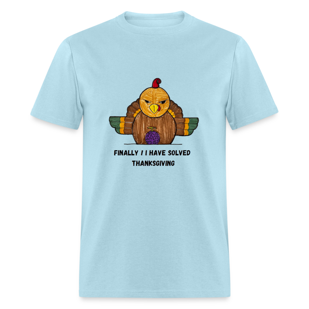 William's Thanksgiving Solved T-Shirt - powder blue