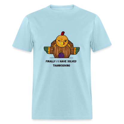 William's Thanksgiving Solved T-Shirt - powder blue