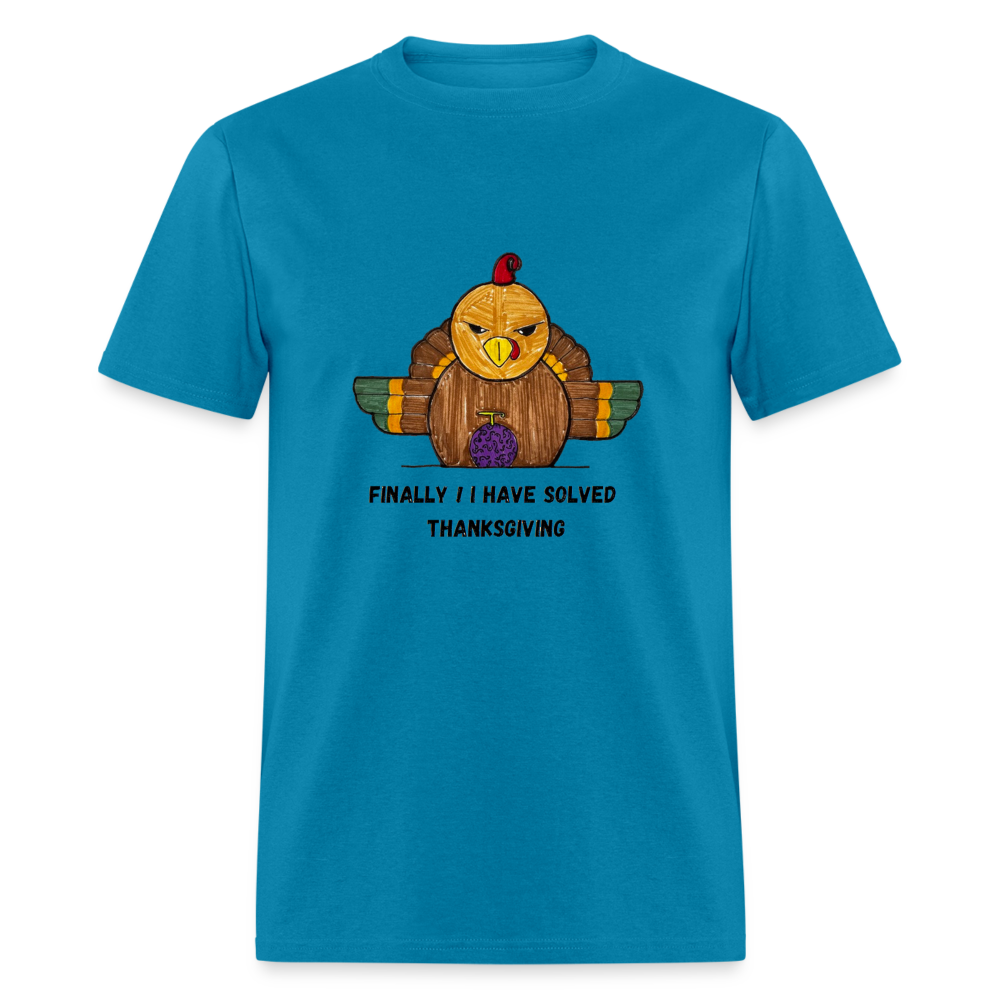 William's Thanksgiving Solved T-Shirt - turquoise