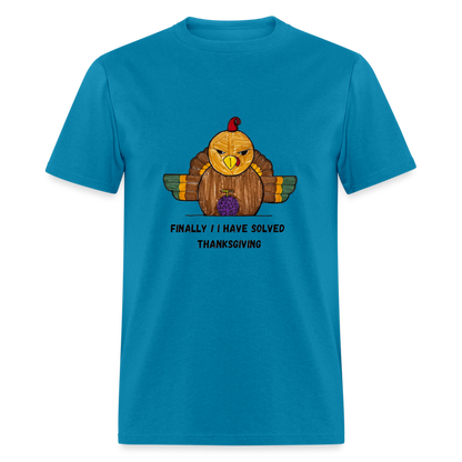 William's Thanksgiving Solved T-Shirt - turquoise