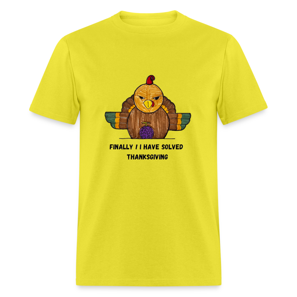 William's Thanksgiving Solved T-Shirt - yellow