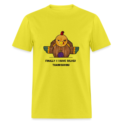 William's Thanksgiving Solved T-Shirt - yellow