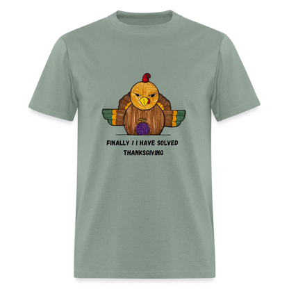 William's Thanksgiving Solved T-Shirt - sage
