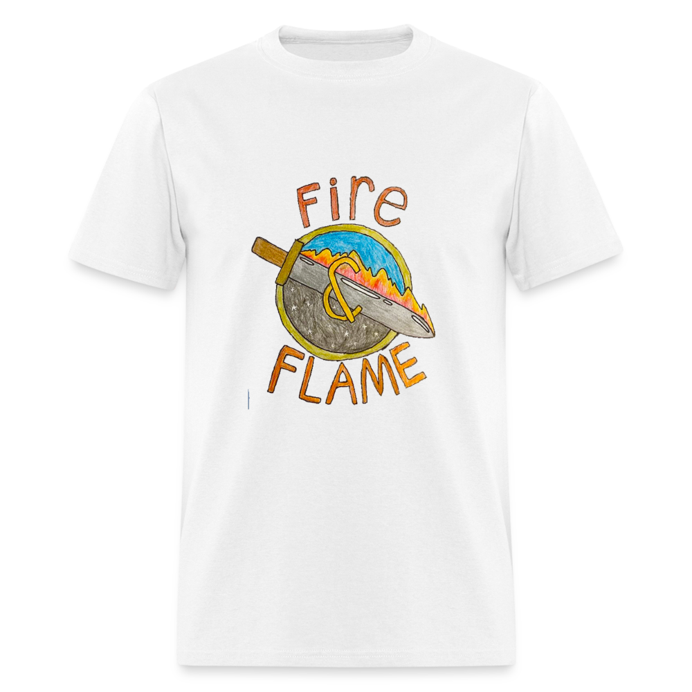 Isaac's Fire and Flame T-Shirt - white