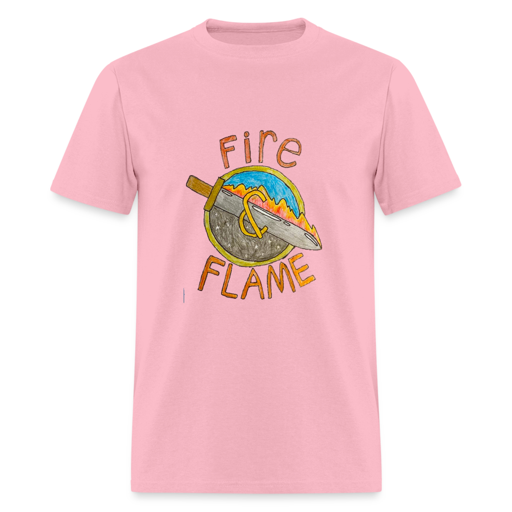 Isaac's Fire and Flame T-Shirt - pink
