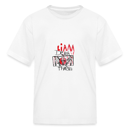 Liam's Death Threats T-Shirt (Kid's Sizes) - white
