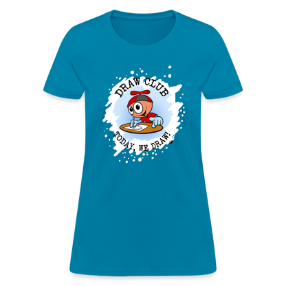 GooGenius Draw Club Women's Official T-Shirt - turquoise