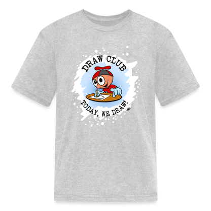 GooGenius Draw Club Official T-Shirt (Kids' Sizes) - heather gray