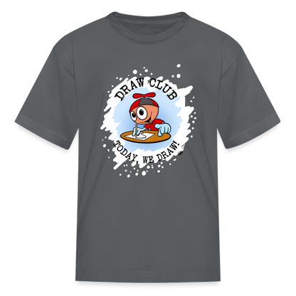 GooGenius Draw Club Official T-Shirt (Kids' Sizes) - charcoal