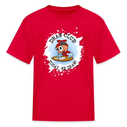 GooGenius Draw Club Official T-Shirt (Kids' Sizes) - red