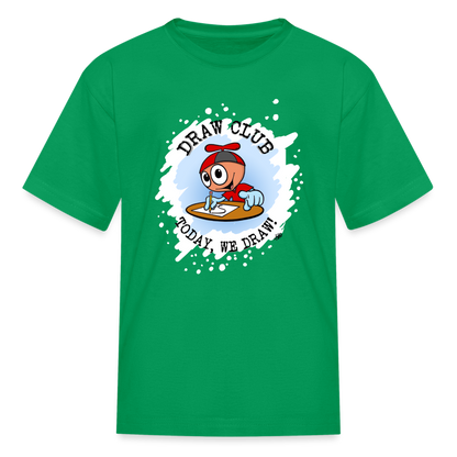 GooGenius Draw Club Official T-Shirt (Kids' Sizes) - kelly green