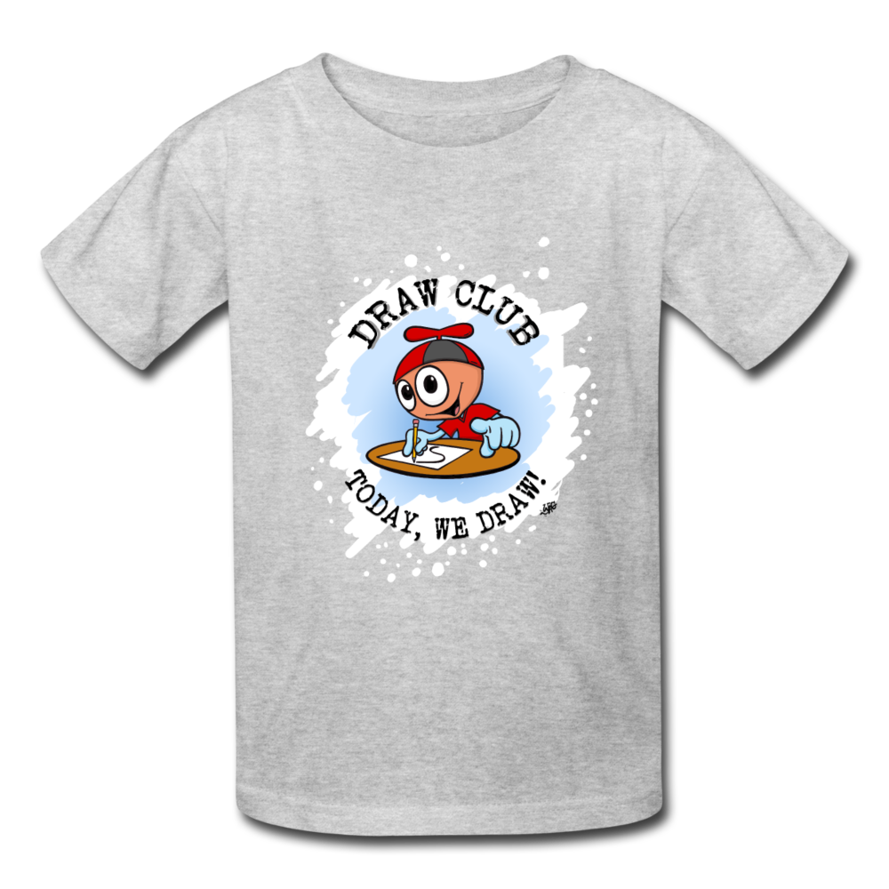 GooGenius Draw Club Official T-Shirt (Kids' Sizes) - heather gray