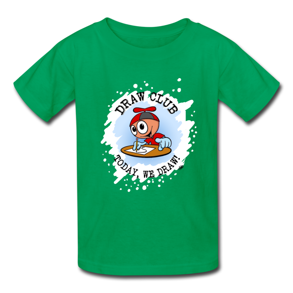 GooGenius Draw Club Official T-Shirt (Kids' Sizes) - kelly green